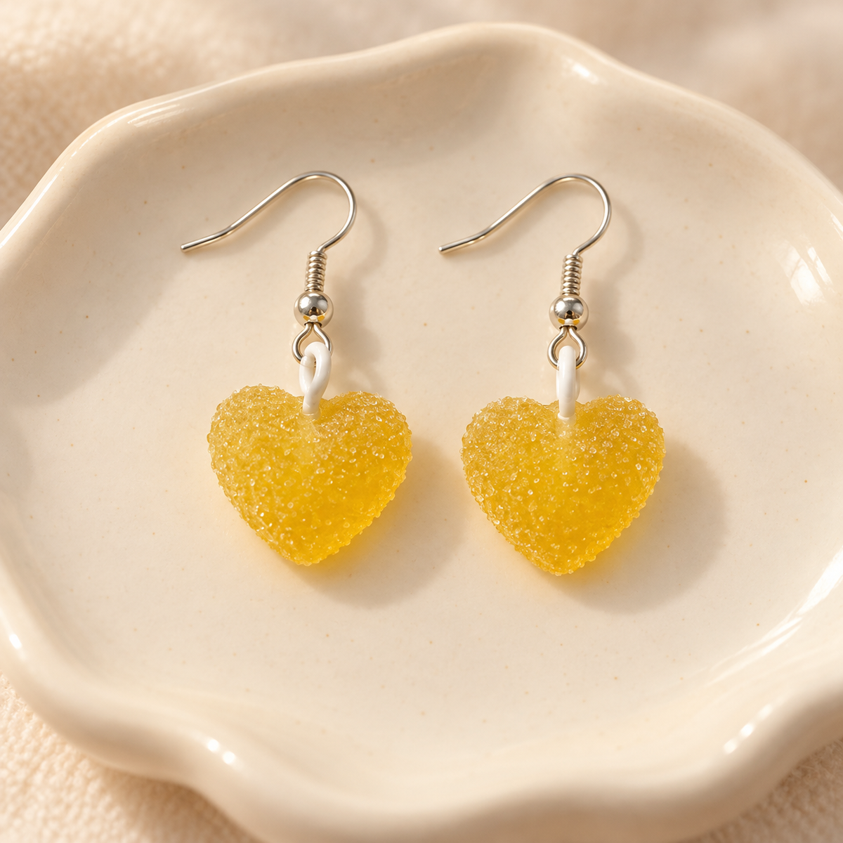 Sweet Sugar Heart Drop Earrings