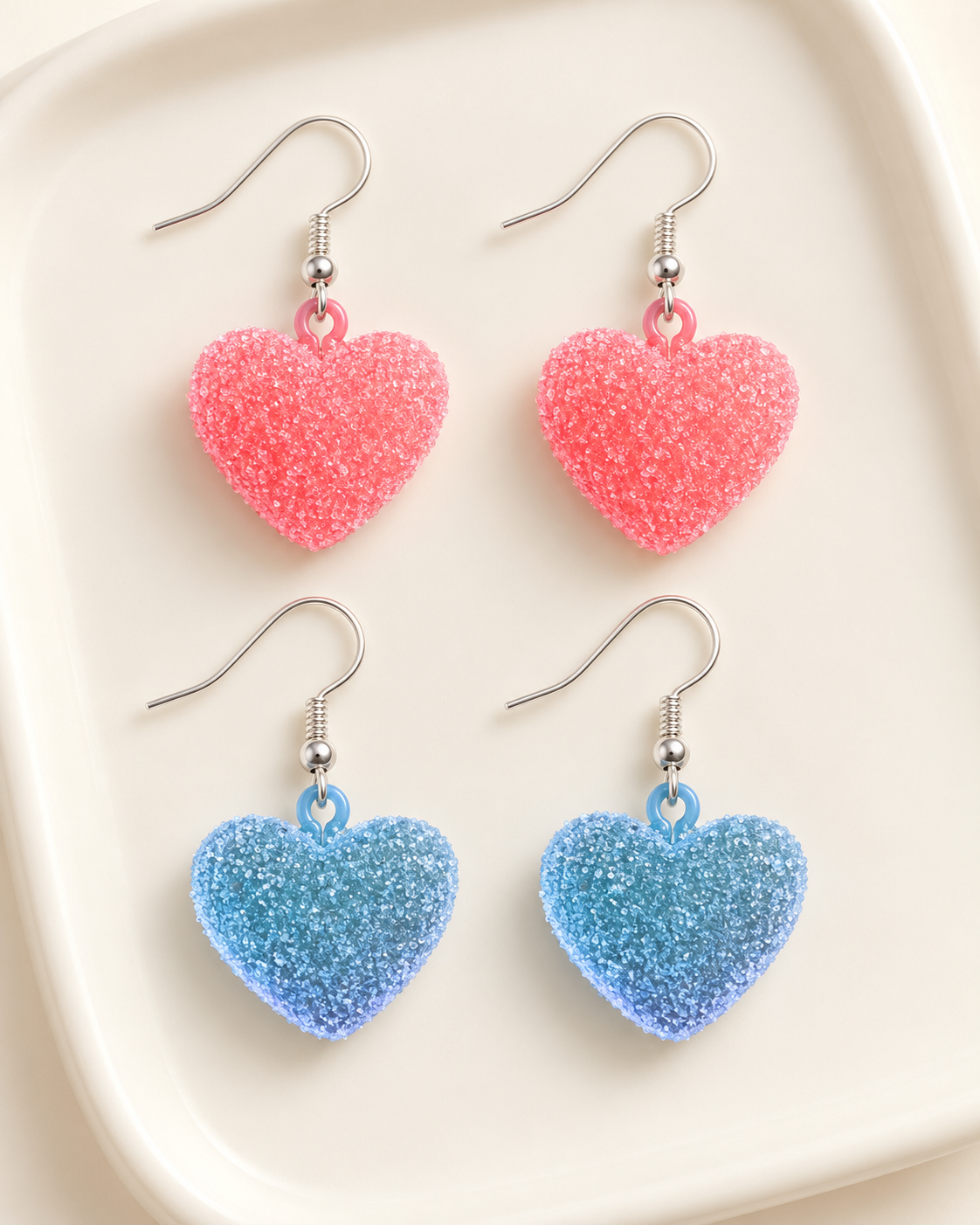 Sweet Sugar Heart Drop Earrings