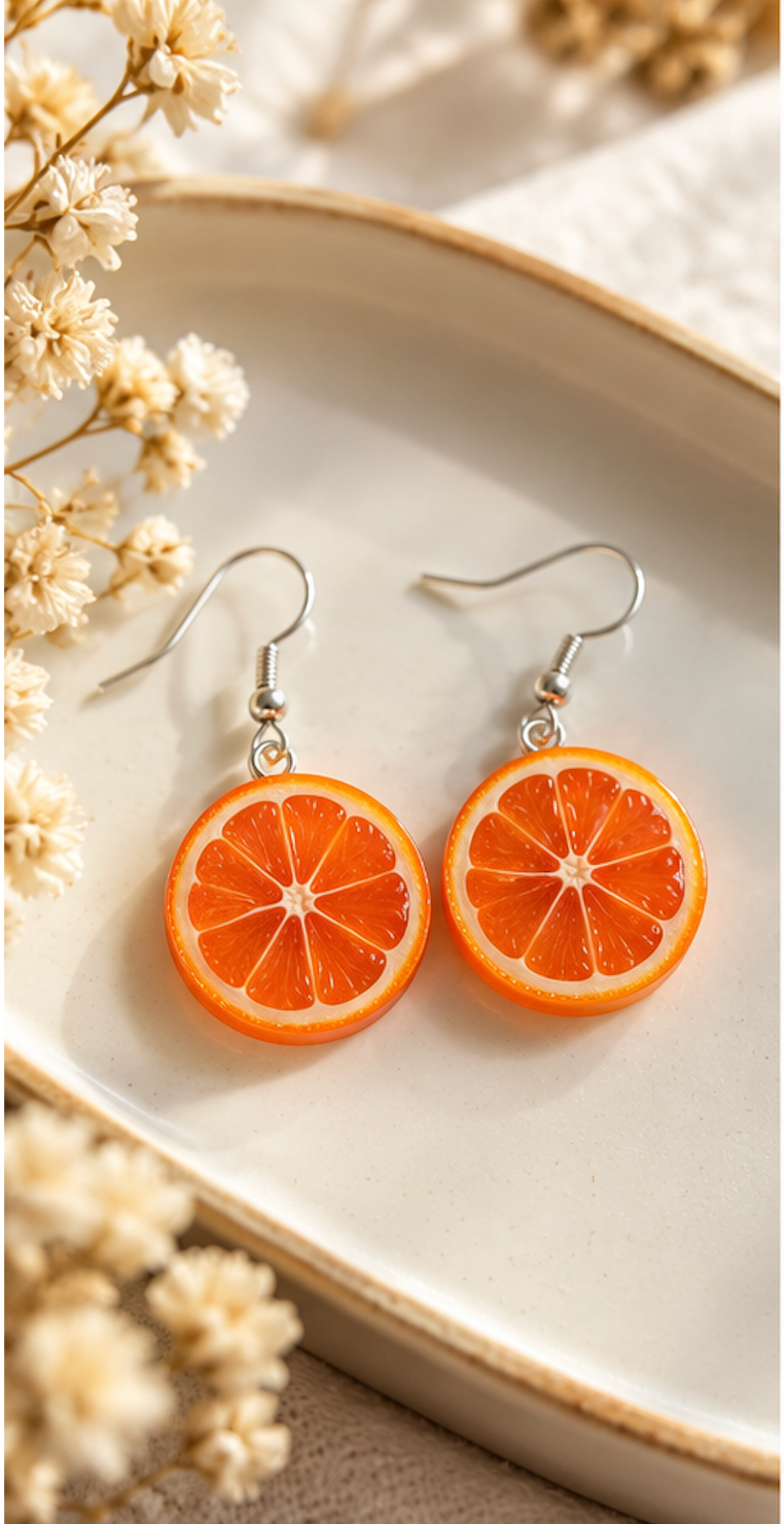 Fruity Fun Drop Earrings – Choose Your Fruit