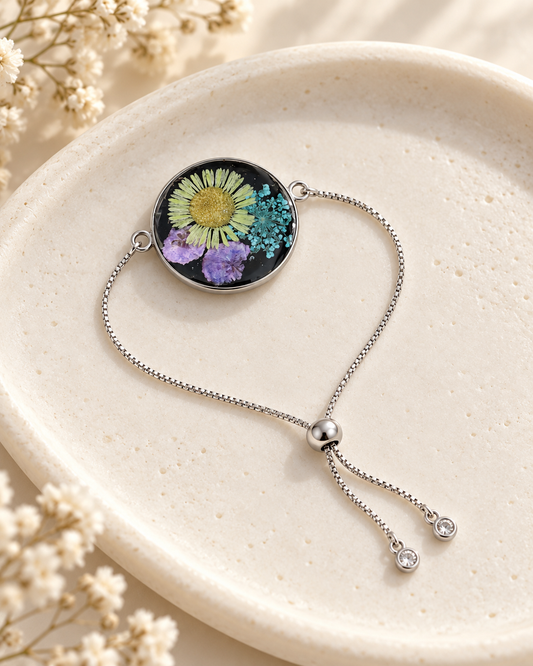 Botanical Garden Adjustable Resin Bracelet