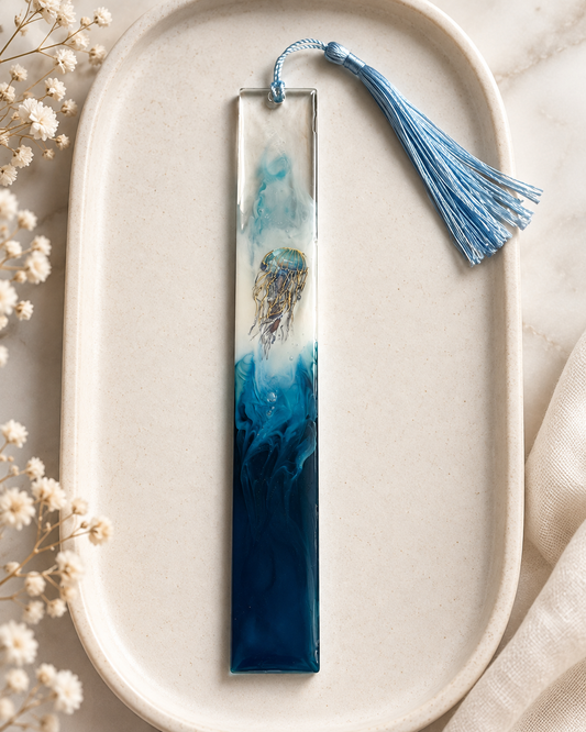 Ocean-Inspired Resin Bookmark